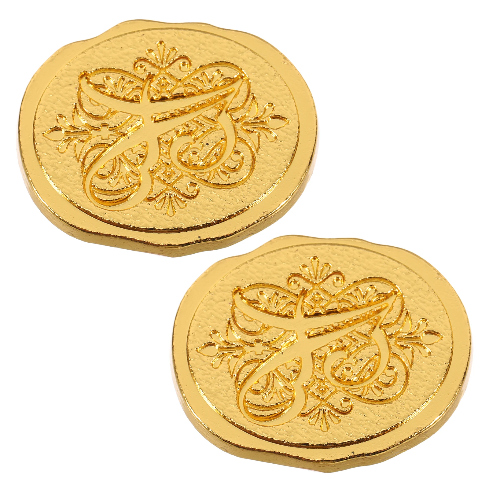 

2pcs Retro Metal Letter Zinc Alloy Envelope Seals Handcrafted DIY Decor Wax Heads Only Precision Craftsmanship