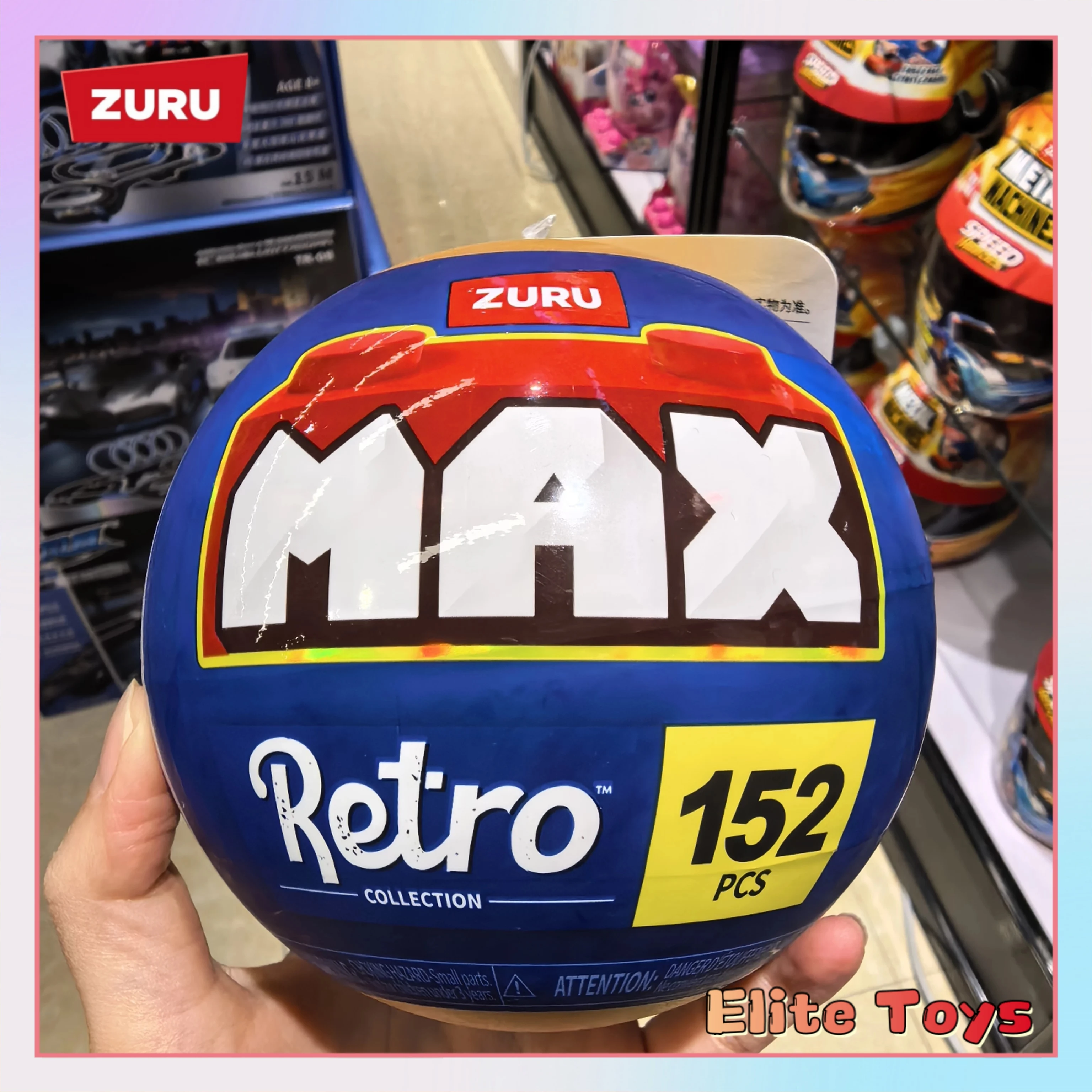 ZURU MAX Retro Series Building Block Surprise Blind Ball Collectible Mini Retro Electronic Model Kit Desktop Decor Kids Toy Gift