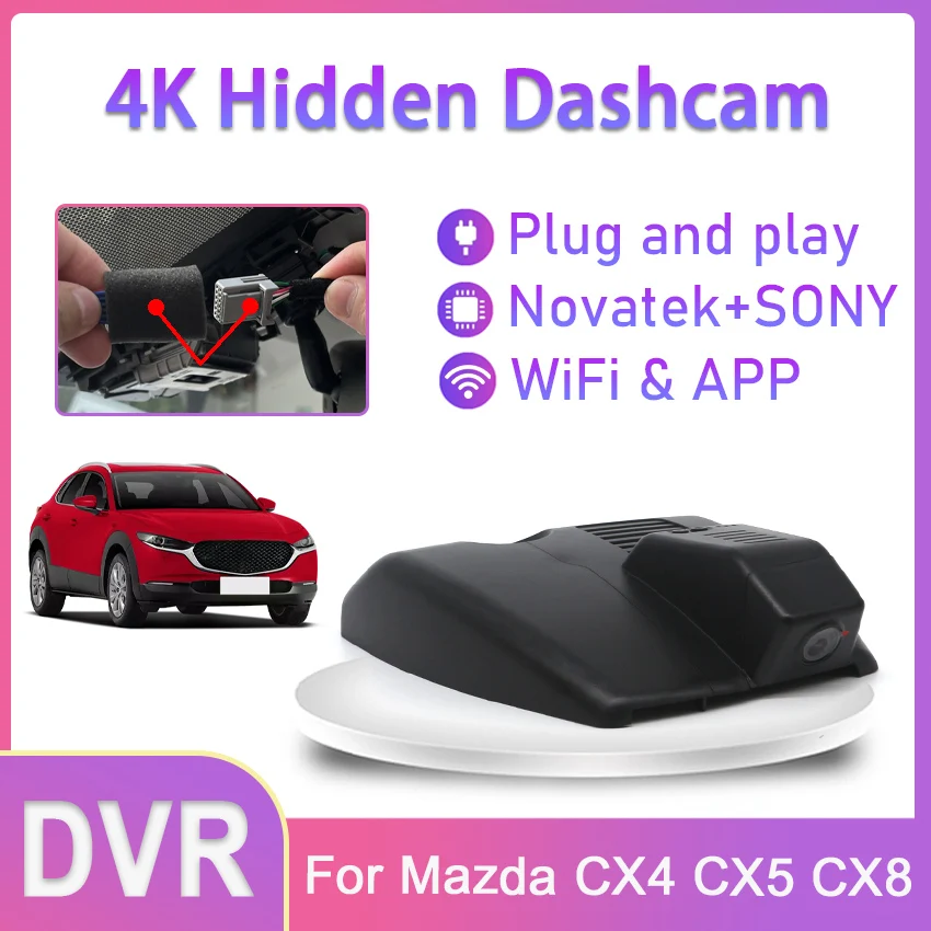 

Car DVR Dash Cam For Mazda CX4 CX5 CX8 CX-4 CX-5 CX-8 2018 2019 2020 2021 2022 Automobiles Parts Accessories Left Hand Driving