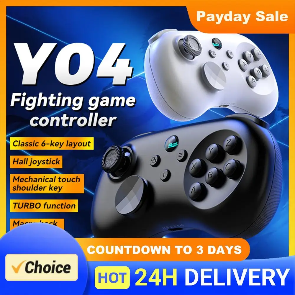 

Six Button Wireless Controller Anti-Drift Hall Effect Wireless Game Controller with Turbo Fit for Switch Console Windows PC