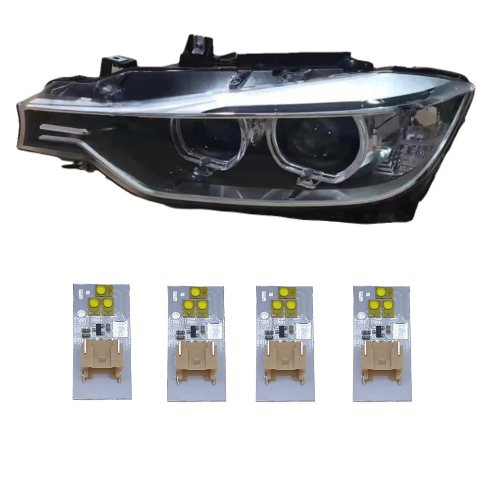 

OEM 63117398766 For BMW 3 Series F30 F31 F34 GT Xenon Headlight Angel Eyes DRL Superbright White Daylight Chips OE#63117311243