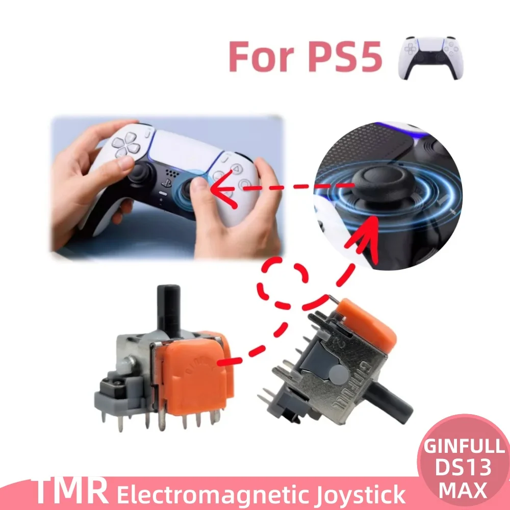 

10/20/30PCS 2nd Generation TMR Electromagnetic Joystick DS13 MAX 3D Analog Stick Rocker for PS5 Gamepad Controller