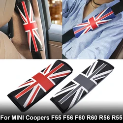 PU Leather Car Seat Belt Cover Pad Shoulder Accessories For BMW MINI Cooper JCW One S Countryman Clubman F55 F56 F60 R60 R56 R55