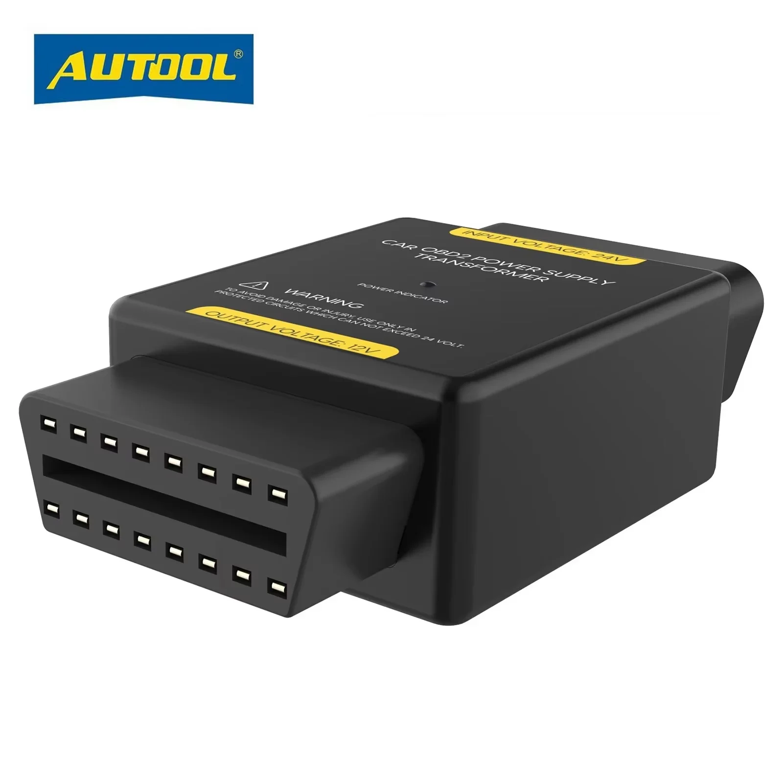 

AUTOOL OBD Power Supply Adapter 24V to 12V Conversion for 12V Devices via OBD Port Stable Power & Easy Hookup