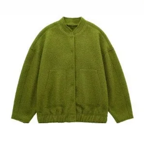 Lady Cloth Fashion Random Simple. Pocket Wool Long Sleeve Autumn. Winter Coat Dresses For Women Clothing Maxi Elegant