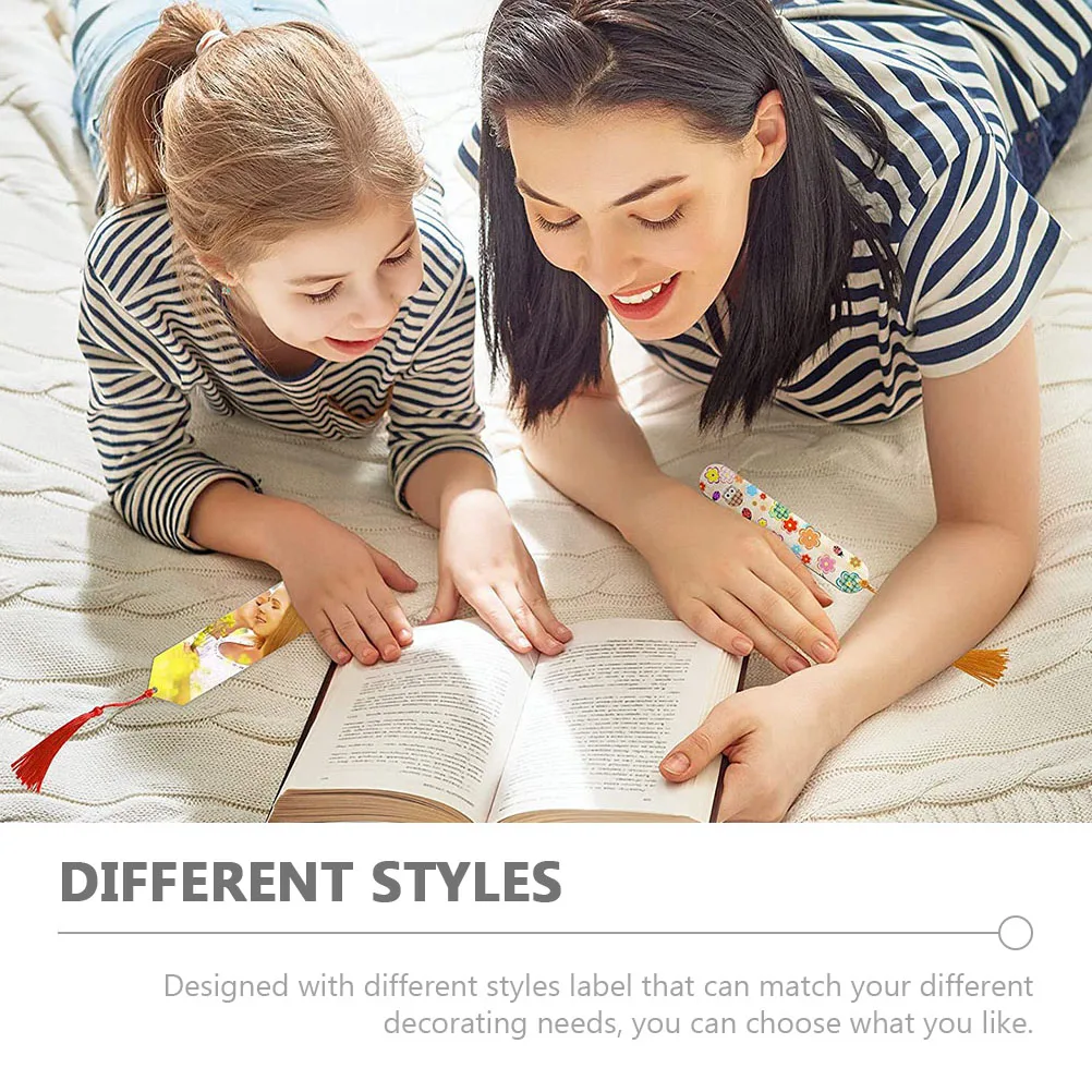 10 個タッセルブックマークアクリルブックマーク装飾ページマーカー Diy タグ学校オフィスホームライブラリ使用ストリングブックマークセット