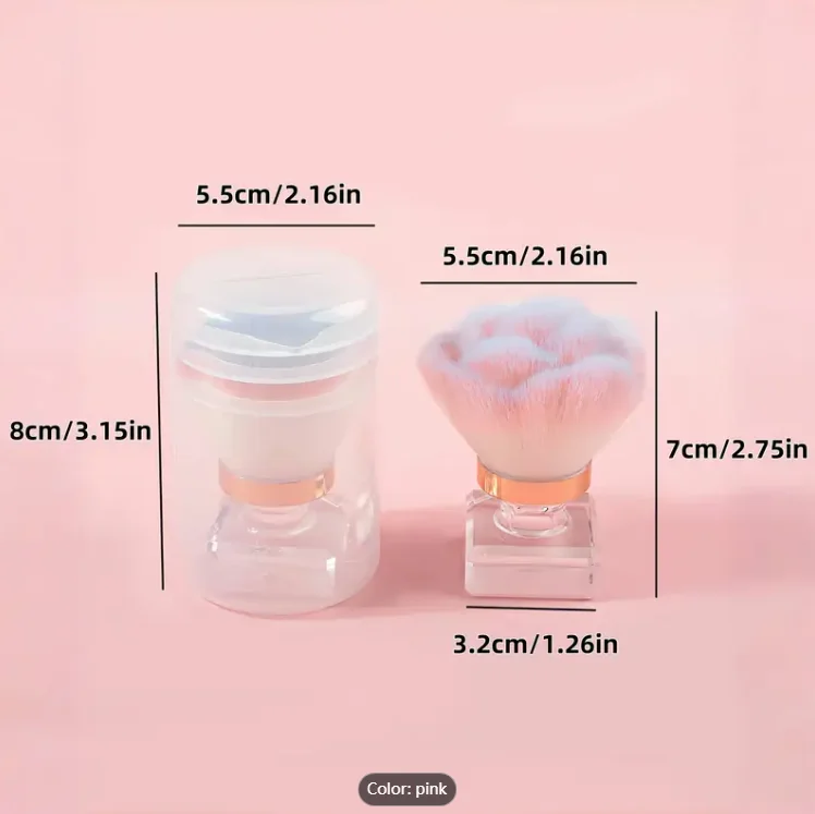 Capelli morbidi Pennello diamantato a forma di rosa Pulizia Spazzole antipolvere Strumento per manicure Pennello per fard in polvere per nail art Pennello per trucco