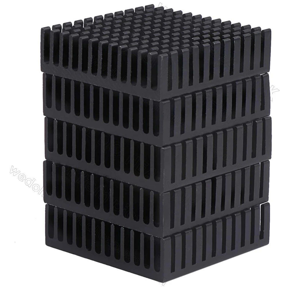 WE DO HEATSINK 40x40x11mm Black Anodize Aluminum Heat Sink Radiator With Thermal Pad