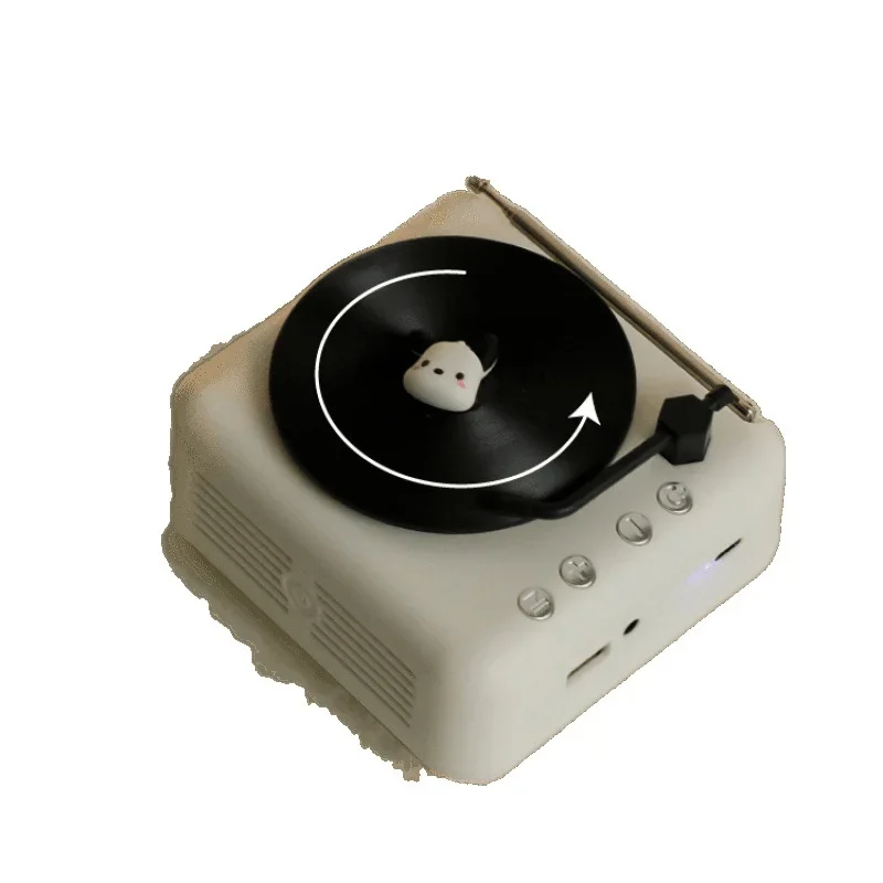 

Mini vinyl record player birthday gift for girlfriend cute ornament portable small