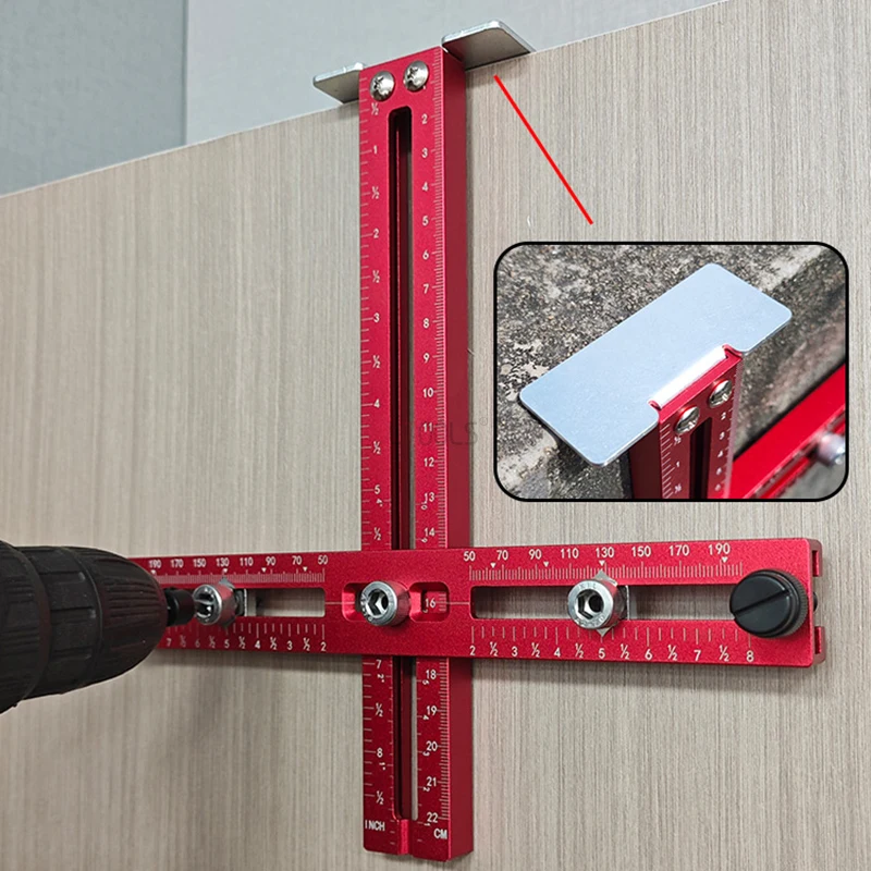 Imagem -02 - Gabinete Hardware Doweling Jig Gaveta Handle Puncher Auto Centralização Soco Localizador Guia de Broca Carpintaria Gaveta Gabinete Instalar