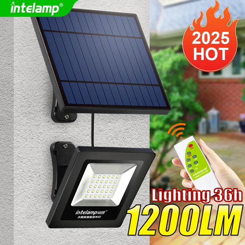 

1200LM Newest Upgrade Solar Light for Outdoor 3 Modes with Remote Control Outdoor Solar Lamps for Garden Path Wall Yard Lamp