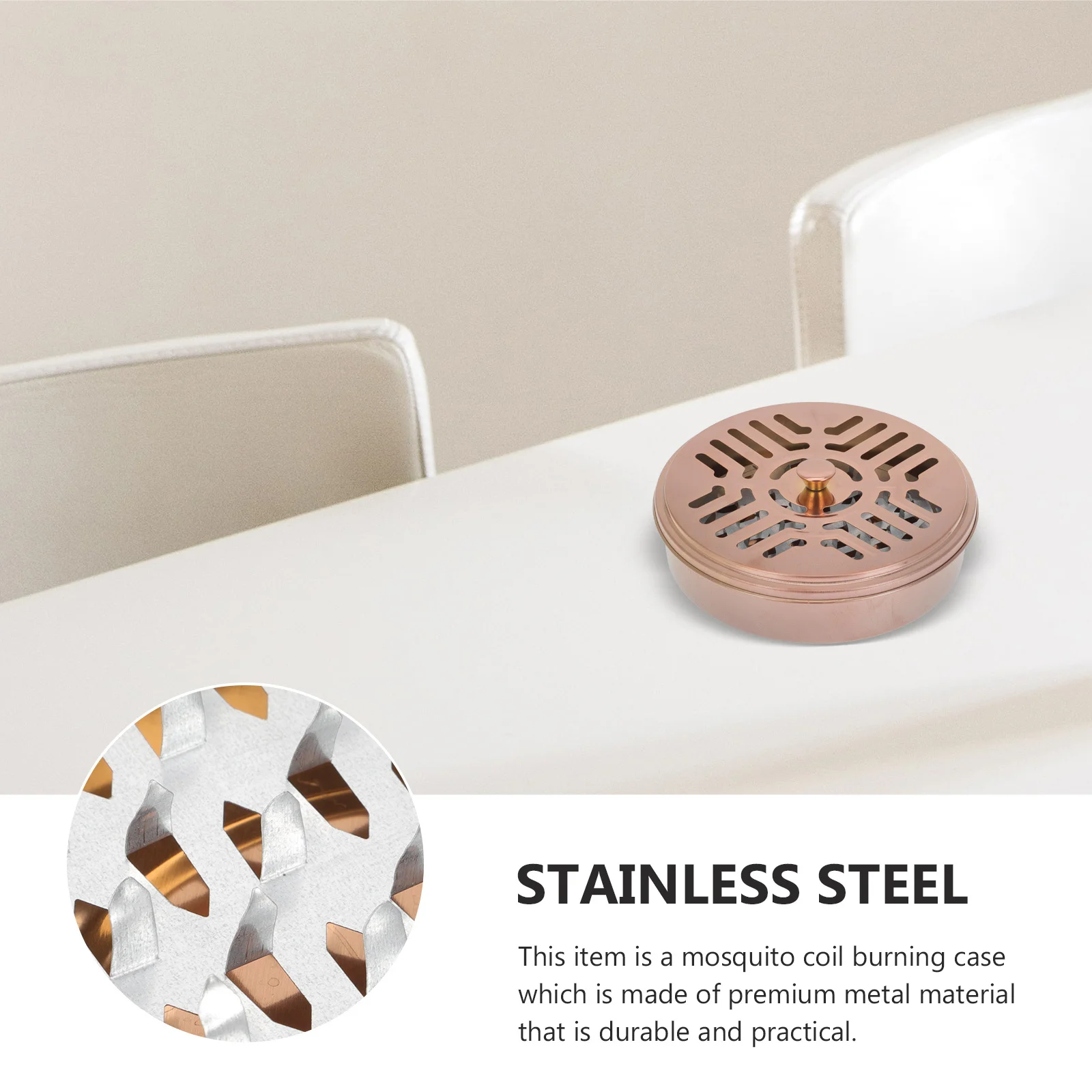 

Mosquito Incense Plate Holder Hollow Lid Anti-Scald Metal Burner Case For Home Bedroom Patio Incense Burner Dish Summer