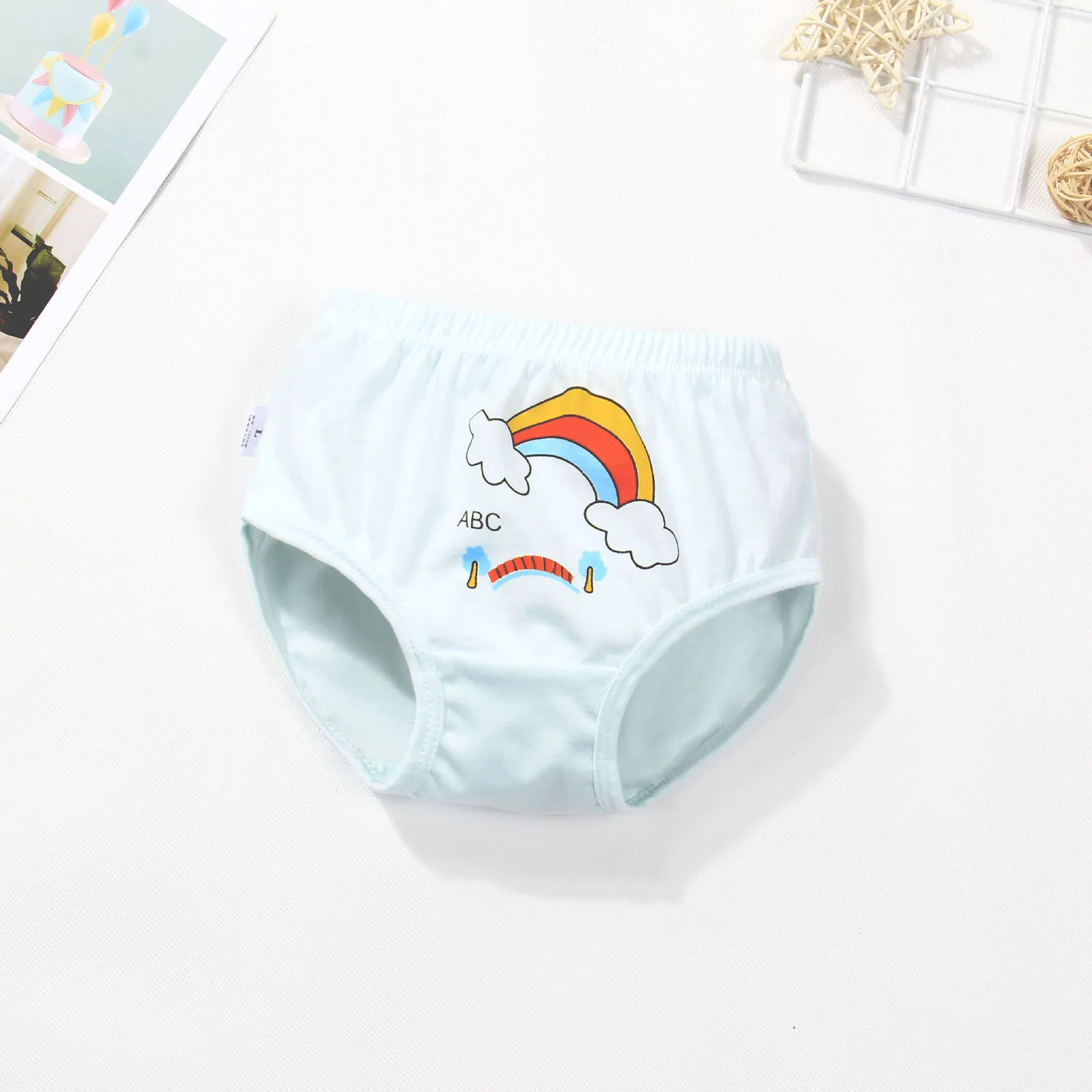 3 Pieces Pure Cotton Girls Panties Cute Cartoon panties Girls Aged 2 To 14 Soft Breathable Kids Cotton Close Fitting Underwear