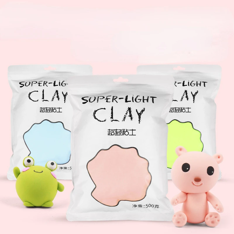 500g/bag Colored Ultra Light Clays 24colors Optional DIY Handmade Doll Toy Making Material Children's Puzzle Toys Doughs