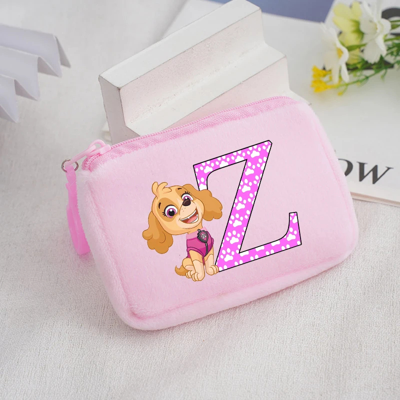 Monedero de felpa de la Patrulla PAW, billetera Skye de dibujos animados para niñas, bolsa de almacenamiento bonita portátil, bolsas de cosméticos, bolso Kawaii, regalos de cumpleaños para niños