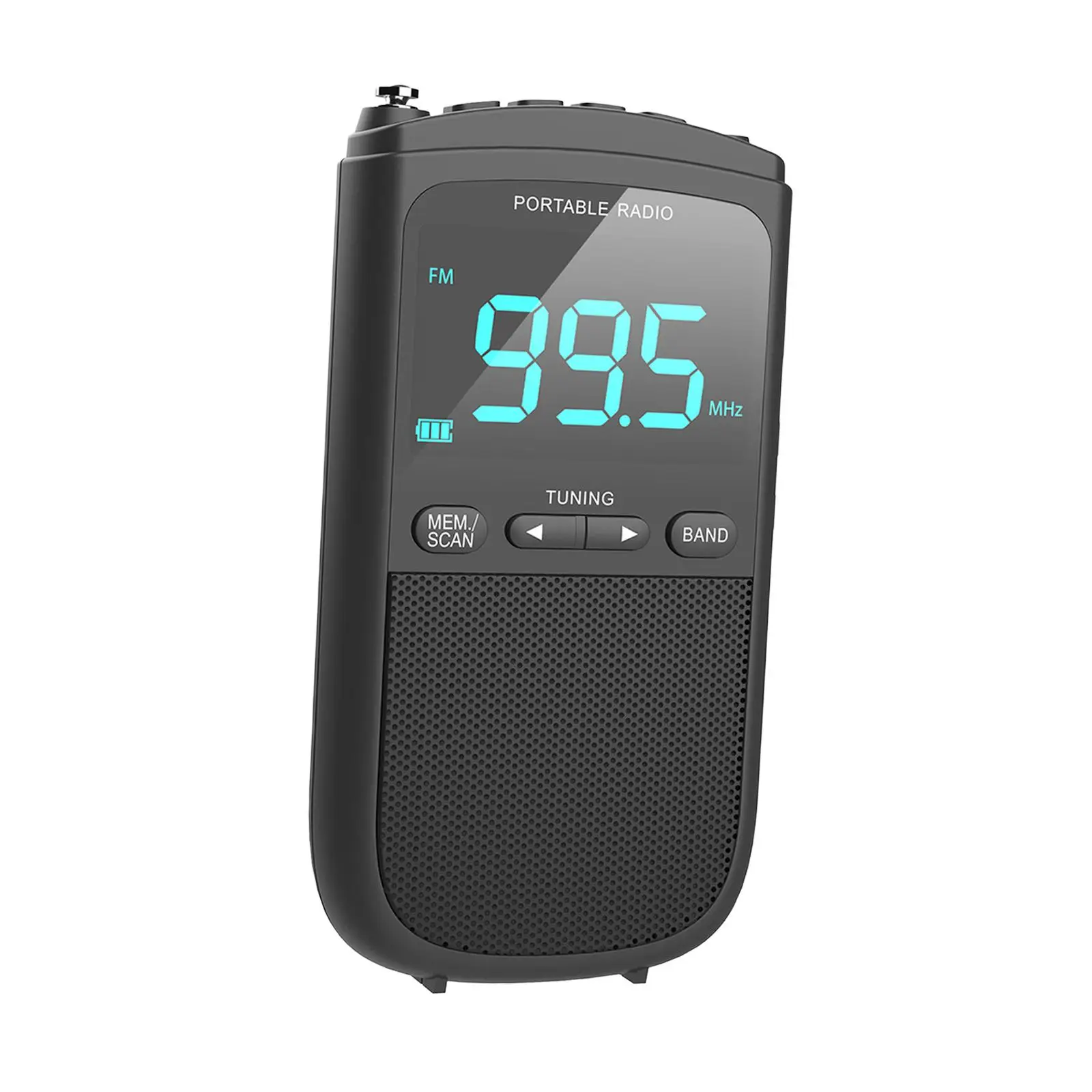 Portable AM FM Radio Time Setting Alarm Digital Radio for Jogging Gym Adults