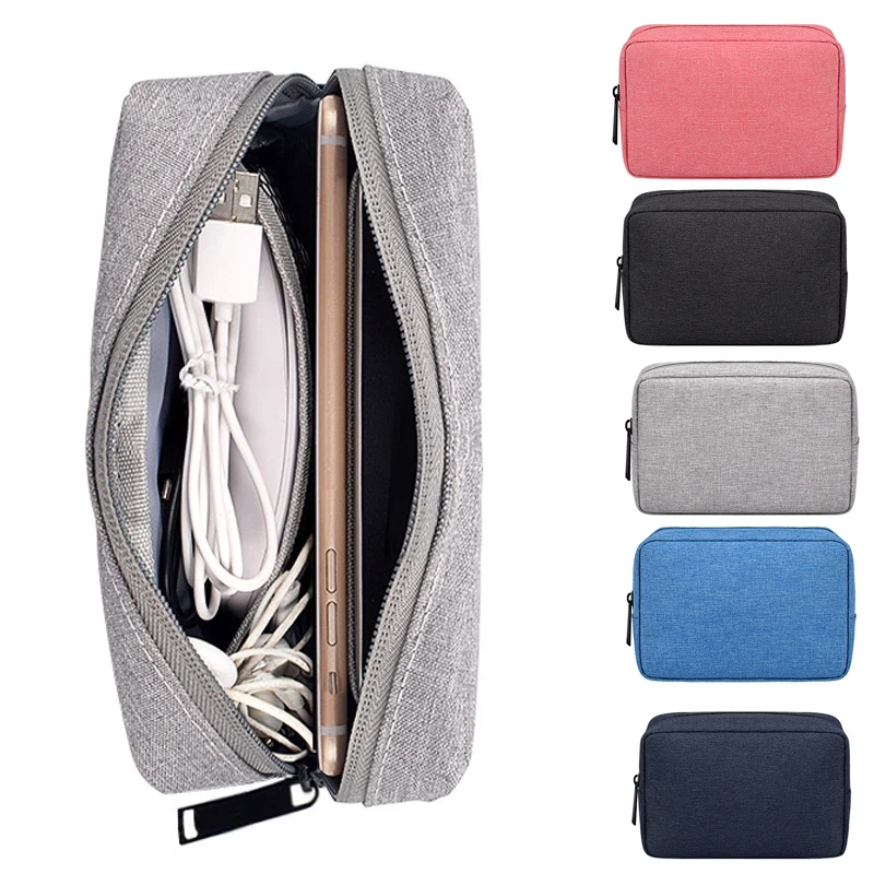 Portable Cable Bag Travel Digital Storage Bag Organizer USB Charger Power Bank Gadget Holder Pouch Digital Electronic Accesso