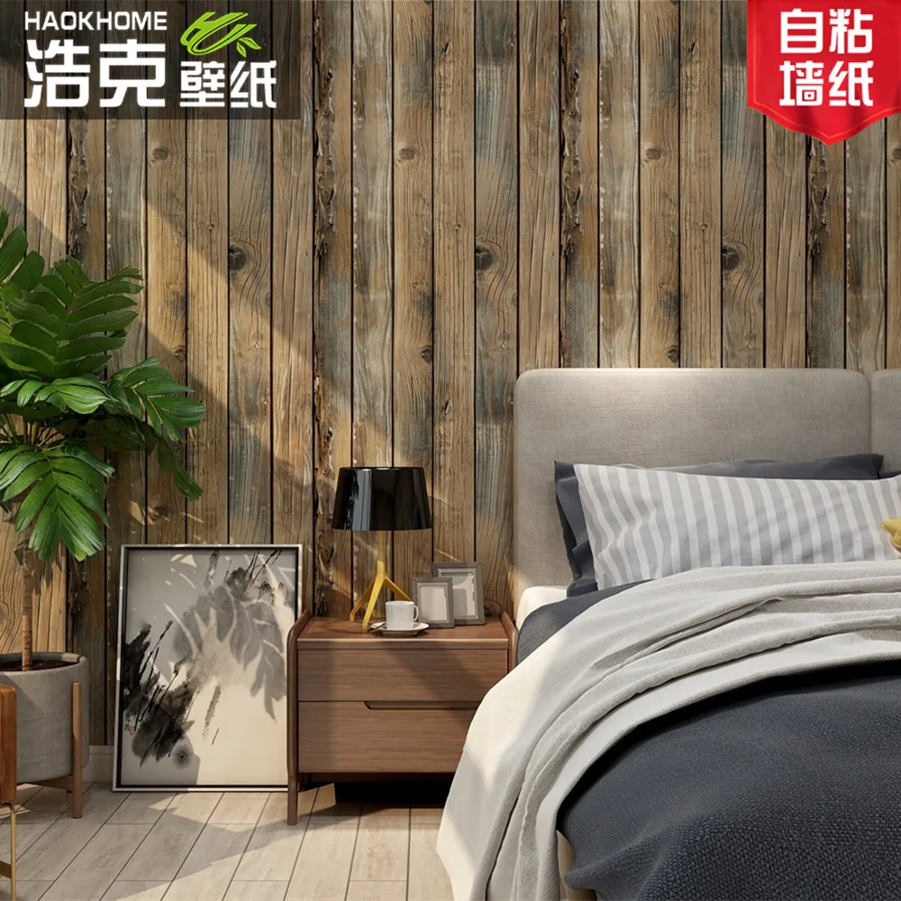 Thickened Waterproof Oil Proof Self Adhesive Wood Grain Desk Pad Brown for Dorm Dining Table Furniture Renovation and Decoration