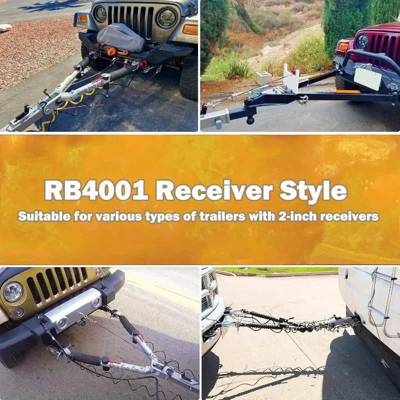 نظام فرامل مقطورة قابلة للاستخدام على طراز جهاز الاستقبال لصلبة 2 بوصة - كبح بدون جهد - سعة تصل إلى 8000 رطل - فوريًا