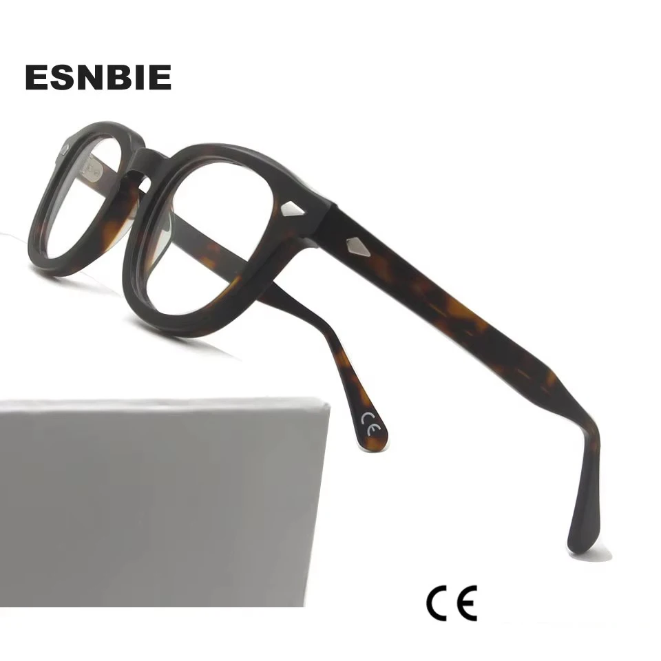 Men\'S Vintage Round Optical Frame Brand Design Korea Eyeglasses For Men Women Acetate Eyewears Small Medium Gafas Miopia Hombre