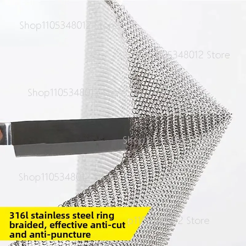 304 Stainless Steel Cut-Resistant Heavy Duty Chainmail Apron For Butcher Anti-Cutting Protective Apron For Knife Meat Work