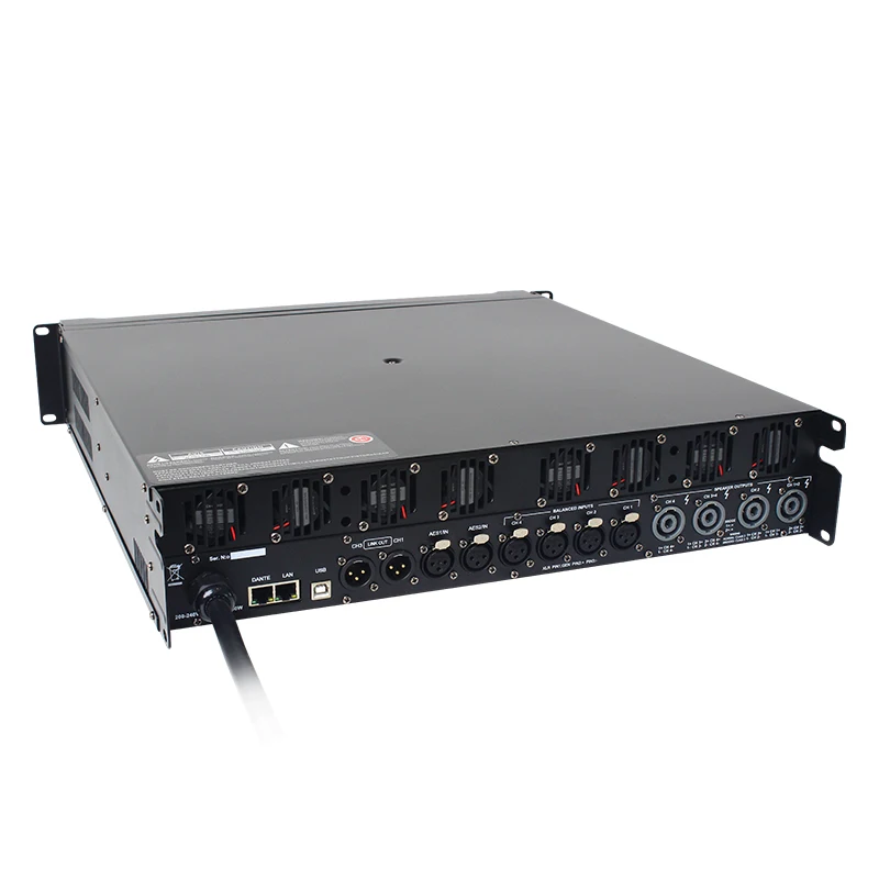 DSP-20Q Tela Sensível Ao Toque Grande Potência AES FIR Subwoofer DJ Bass Dsp Amplificador de Potência de Comutação