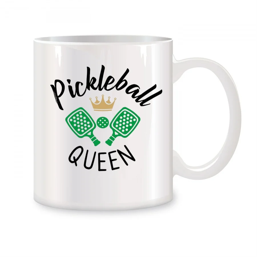 

Pickleball Queen Mugs For Pickleball Lovers Player Birthday Novelty Coffee Ceramic Tea Cups White 11 oz