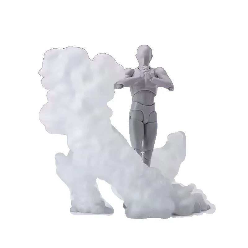 อุปกรณ์เสริมเอฟเฟกต์ควัน Soul Effect สีขาว รุ่น SHF ของตกแต่งแบบไม่มีองค์ประกอบ โมเดลของเล่นสะสมจากอนิเมะ