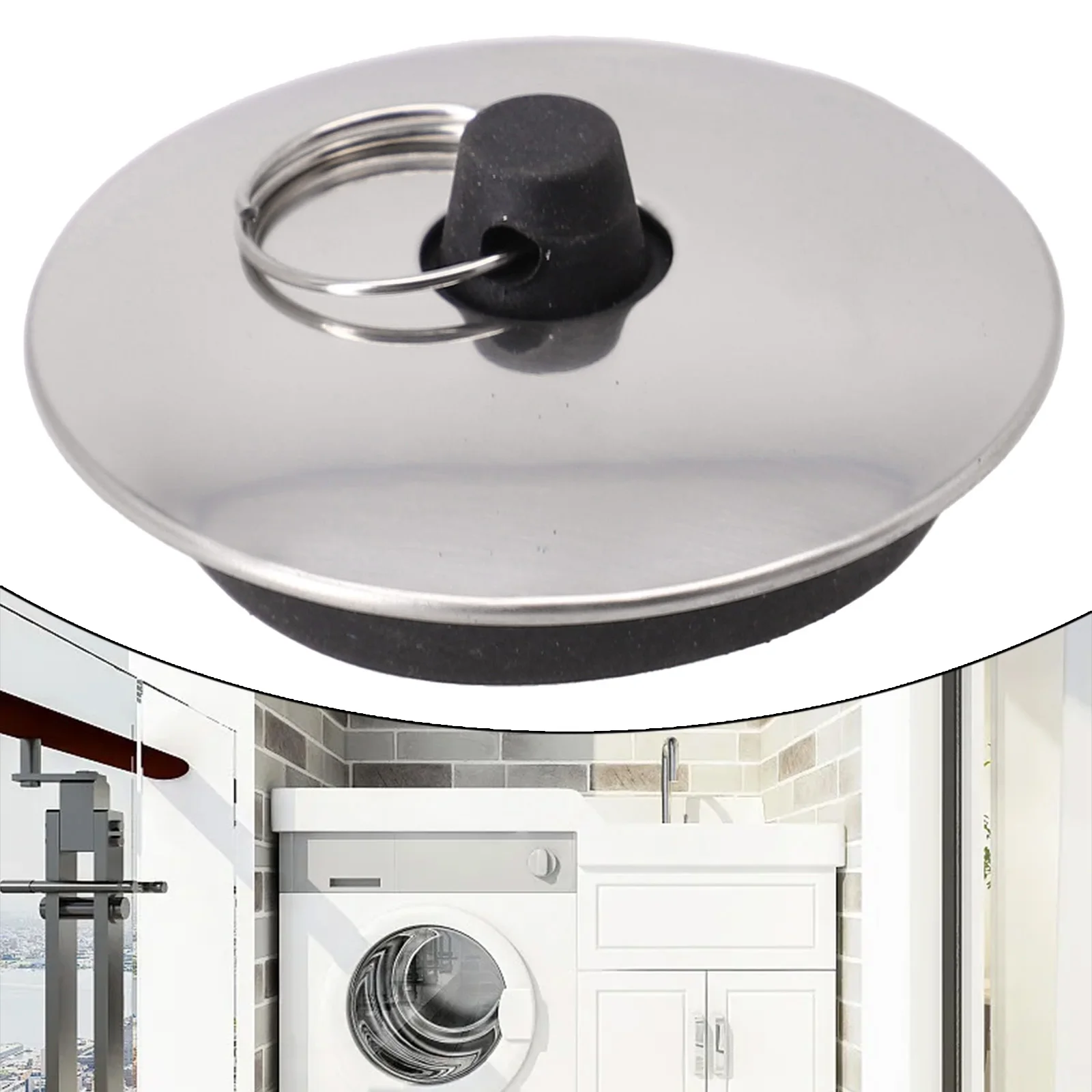 Hanging Ring Attached to Reliable Rubber Sink Perfectly Designed to Fit Standard 40mm Openings in Various Sinks