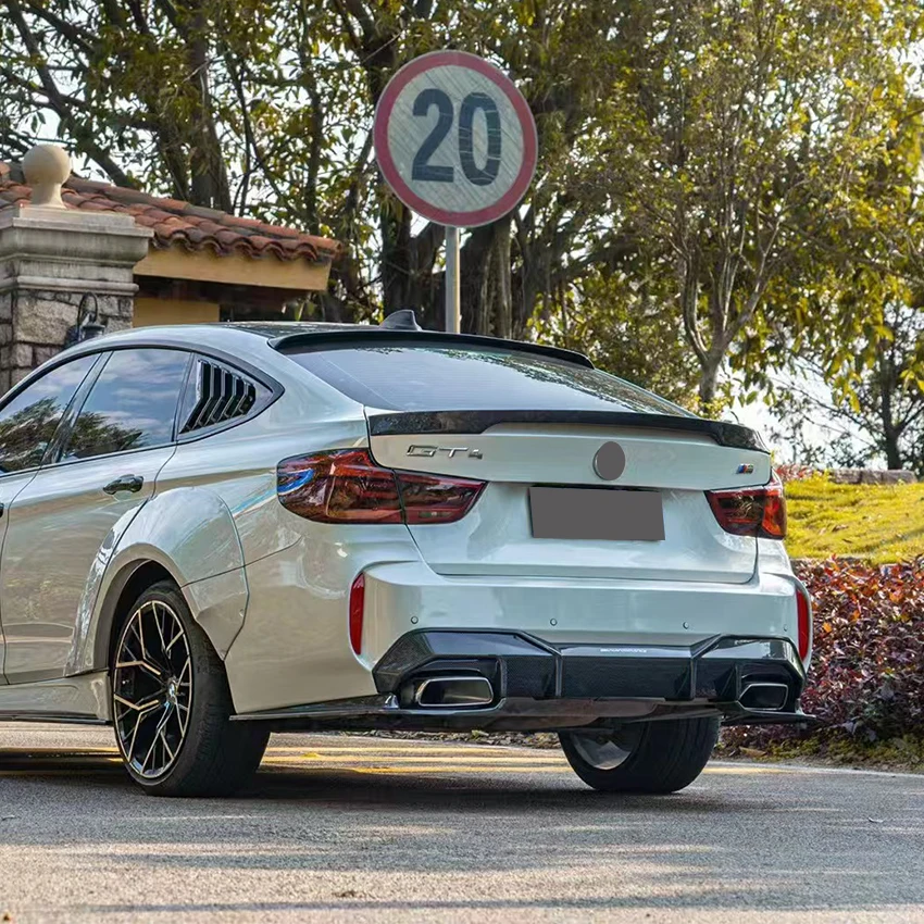 لسيارات BMW 3 Series GT F34 سبويلر سقف أسود لامع من ألياف الكربون أجنحة سبويلر ضبط السيارة طقم ملحقات التصميم 2013-2021