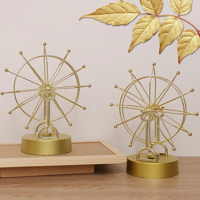 Newton Pendulum Ball Nordic Ferris Wheel Balance Ball Golden Perpetual Motion Physics Science Toy School Teaching Supplies