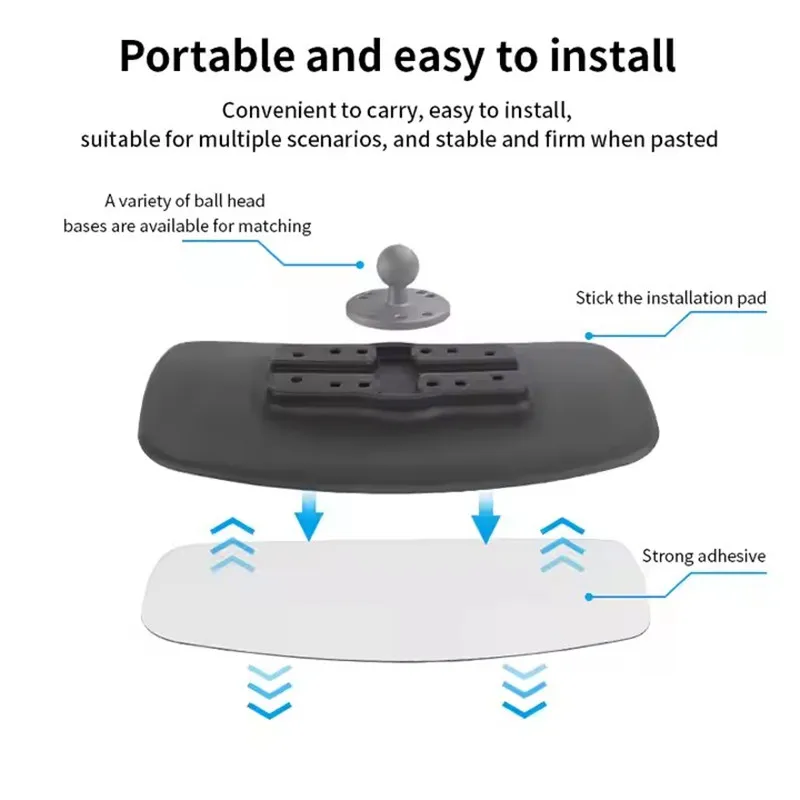 Гибкая клейкая основа с основанием с шаровой головкой 1/1,5 дюйма, подходящая для каяка/весла или надувной лодки