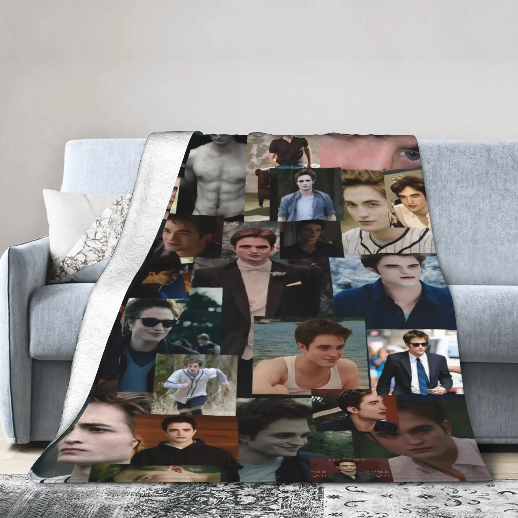The Twilight Saga Movie Blankets Edward Vampire Fleece Awesome Soft Throw Blanket for Chair Covering Sofa Textile Decor
