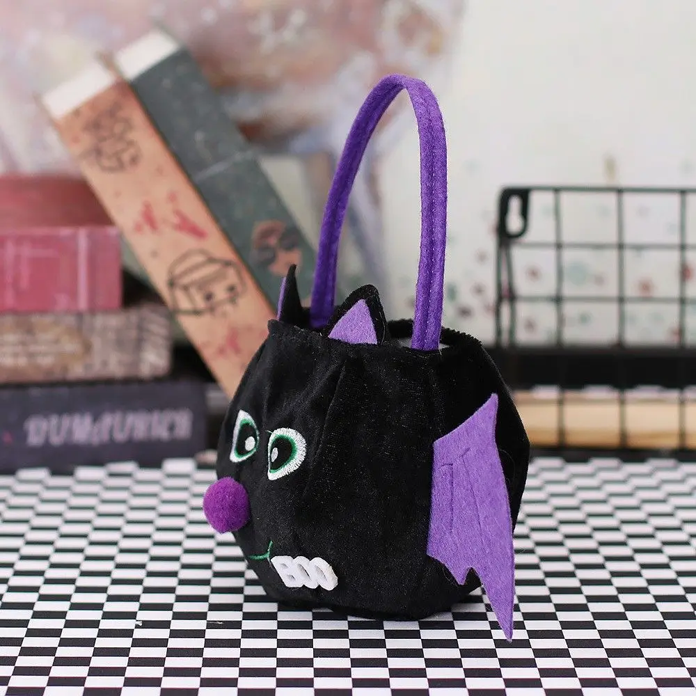 Sac à main fourre-tout pour enfants, sac à butin, sac à bonbons, sac à main Halloween, panier cadeau, chauve-souris, Aliments ennuyeuse