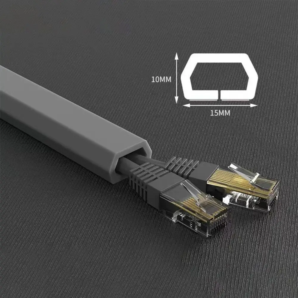 

Soft Pvc Wall Cord Cover Sleeve Protector Cable Concealer Soft Rubber Trunking Wire Hiders Network Cable Wire Self-adhesive