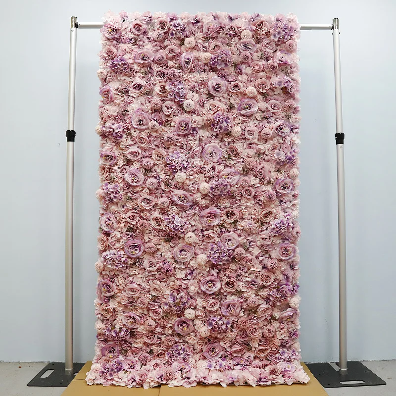 

1Piece Wedding Party Backdrop Artificial Flower Wall Panel For Marriage Decor 3D Silk Rose Peony Baby Shower Decoration