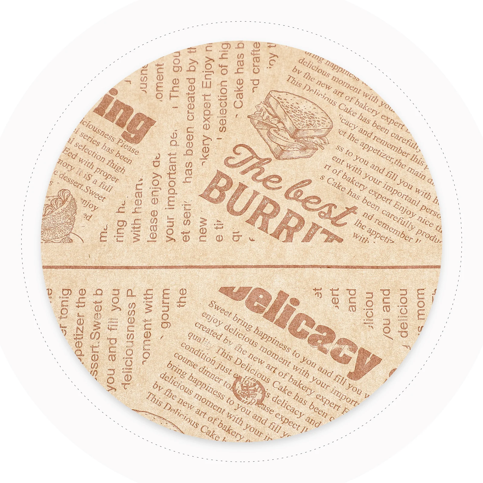 

100Pcs Oil Proof Food Packing Paper Strong Non Stick Baking Wraps for Sandwiches Fries Snacks Cake Wrapping Chips Food Wraps