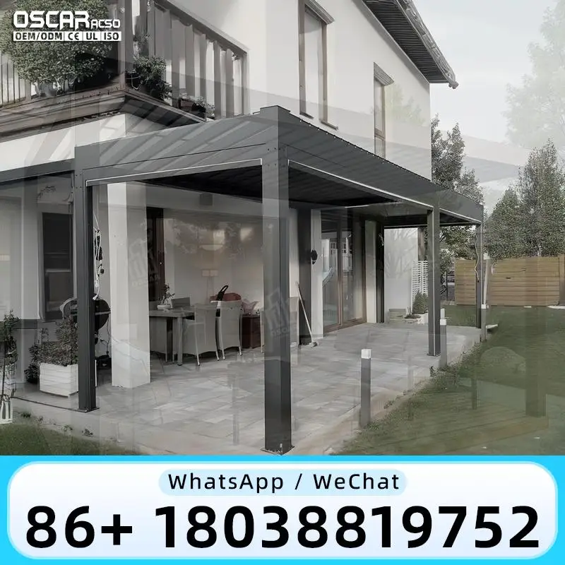 Sturdy Aluminum Pergola with Retractable Roof Wind Resistant Patio Garden Deck Australia Europe Multifunction Innovative Shelter