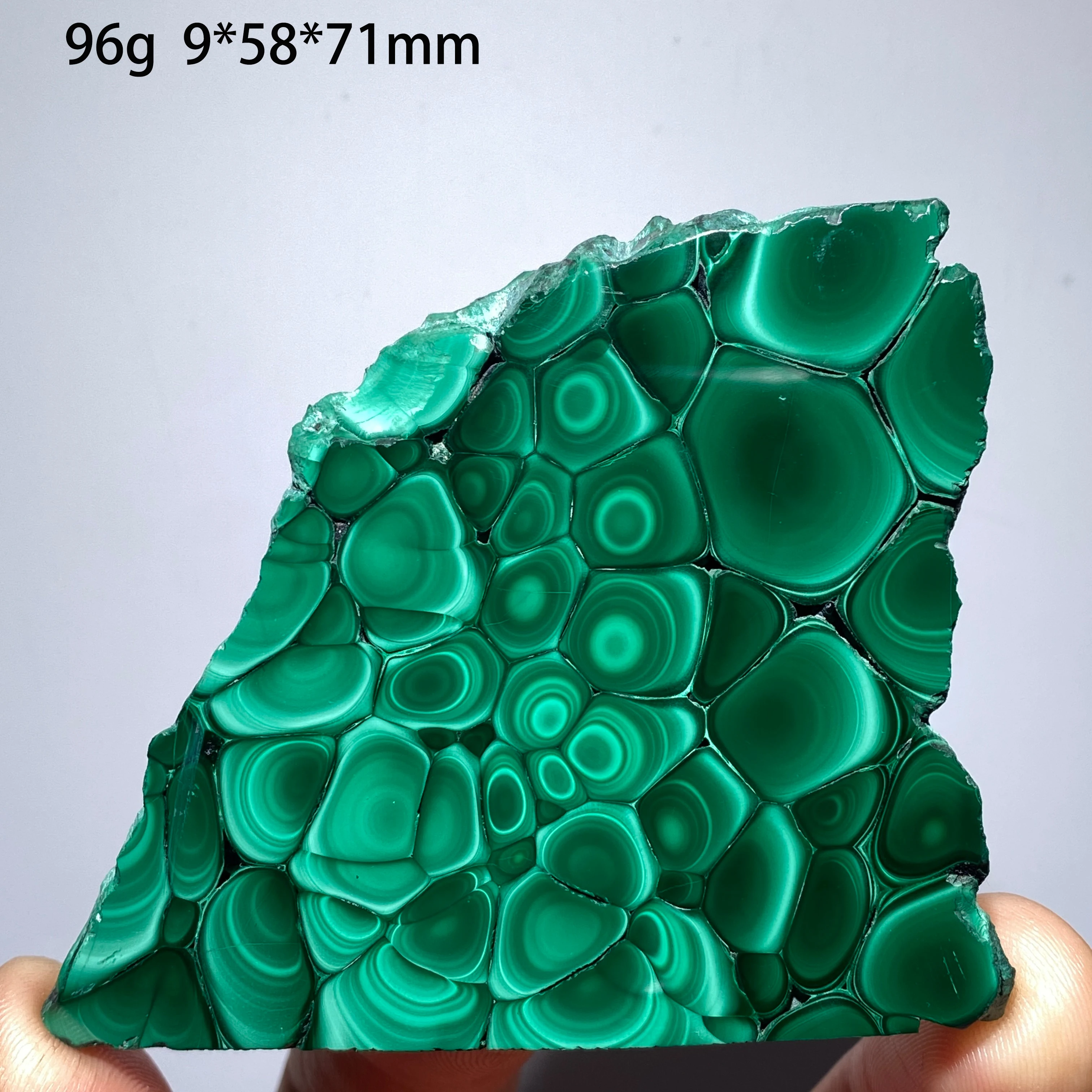 Natural Malachite Mineral Specimens Slab Slices Single-Sided Polished Quartz Crystal Healing Stone Home Decor