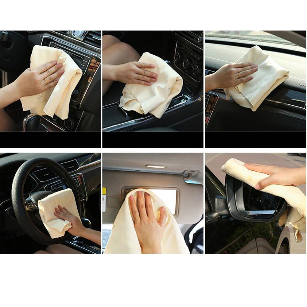 10pcs Premium Chamois Imitation Deerskin Towel Clean Cleaning Car Washing Super Absorbent Dry Cloth 26\