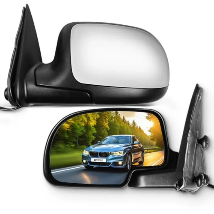 

Side View Mirrors Fit for 2001-2002 GMC Yukon Sierra 3500 1999-2002 Chevy Silverado 1500 2500 GMC Sierra 1500 2500 Pair Manual