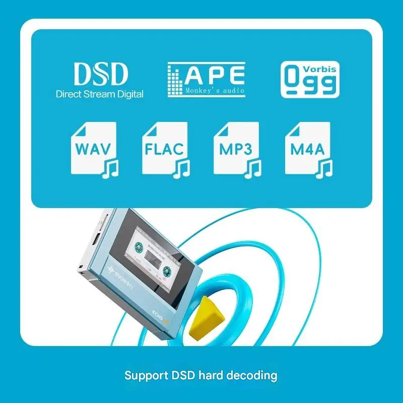 FiiO صدى مشغل موسيقى صغير ضياع المحمولة USB كارت الصوت كلمات عرض HD بلوتوث 5.3 وكمان حياة طويلة ريترو MP3 الموضة