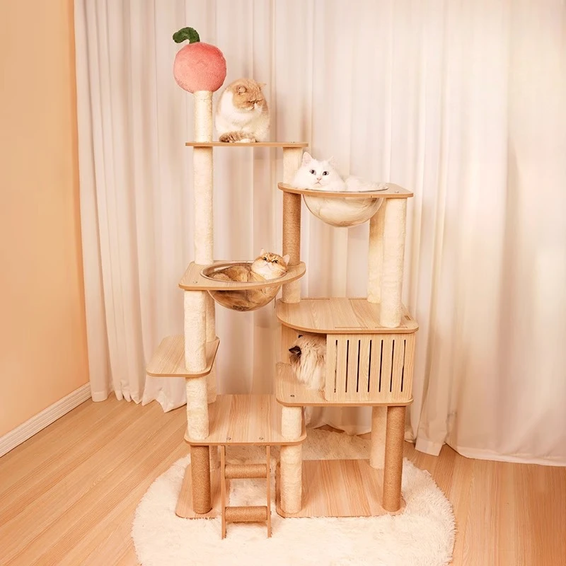 

Large Cute Cat Scrapers Nest Claw Sharpener Space Saving Wood Cat Scrapers Tree Tower Board Drapak Dla Kota Cat Supplies MR50CS