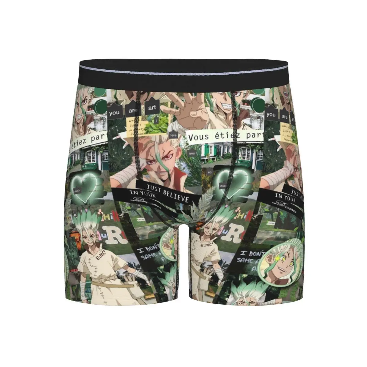 

Long Boxer Underpants Shorts Ishigami Senku Dr Stone Apan Anime Panties Male Breathable Underwear for Homme Man Boyfriend Gift