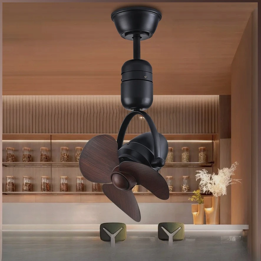 Shaking head ceiling fan Cross-border explosion Bar living Balcony Aisle Ceiling wall Dual-purpose fan