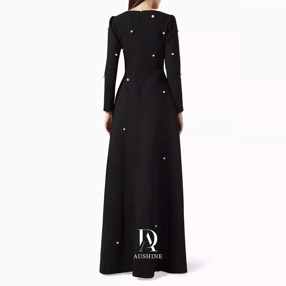 Aushine Dress Luxury Birthday Evening Dress Floor Length Full Sleeves Summer Elegant Wedding Party Gowns For Women Arab 2024Fu