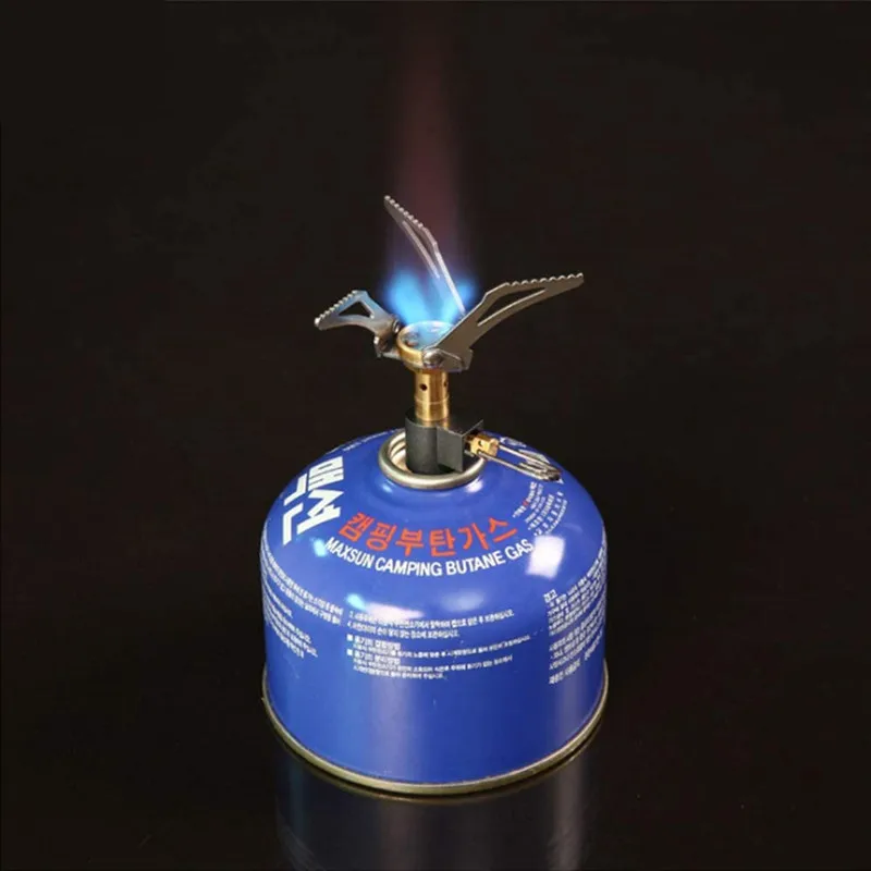 Outdoor camping stainless steel integrated stove mountaineering picnic stove gas stove portable mini stove
