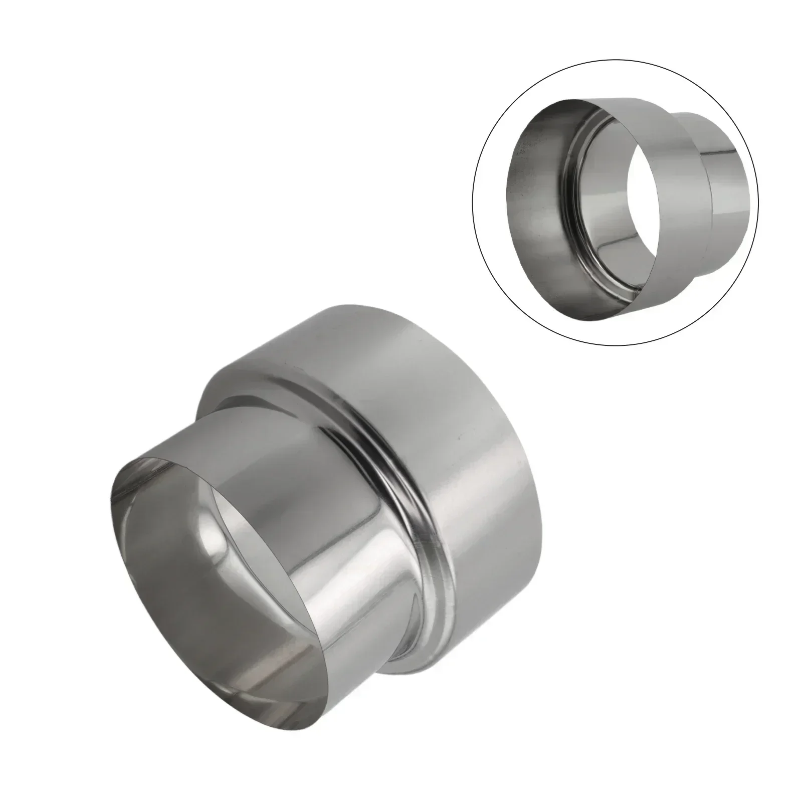 

120mm To 100mm Duct Reducer Easy Install Precise Reduction Size Stainless Steel Wide Application Winding Seam Design