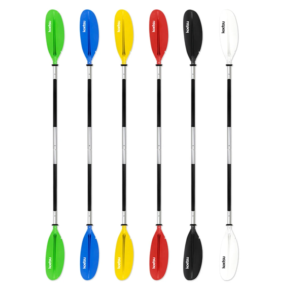 4pcs Detachable Kayak Paddles Adjustable Aluminum Alloy Shaft Paddle Double Head Paddle equipped with water Stop Ring