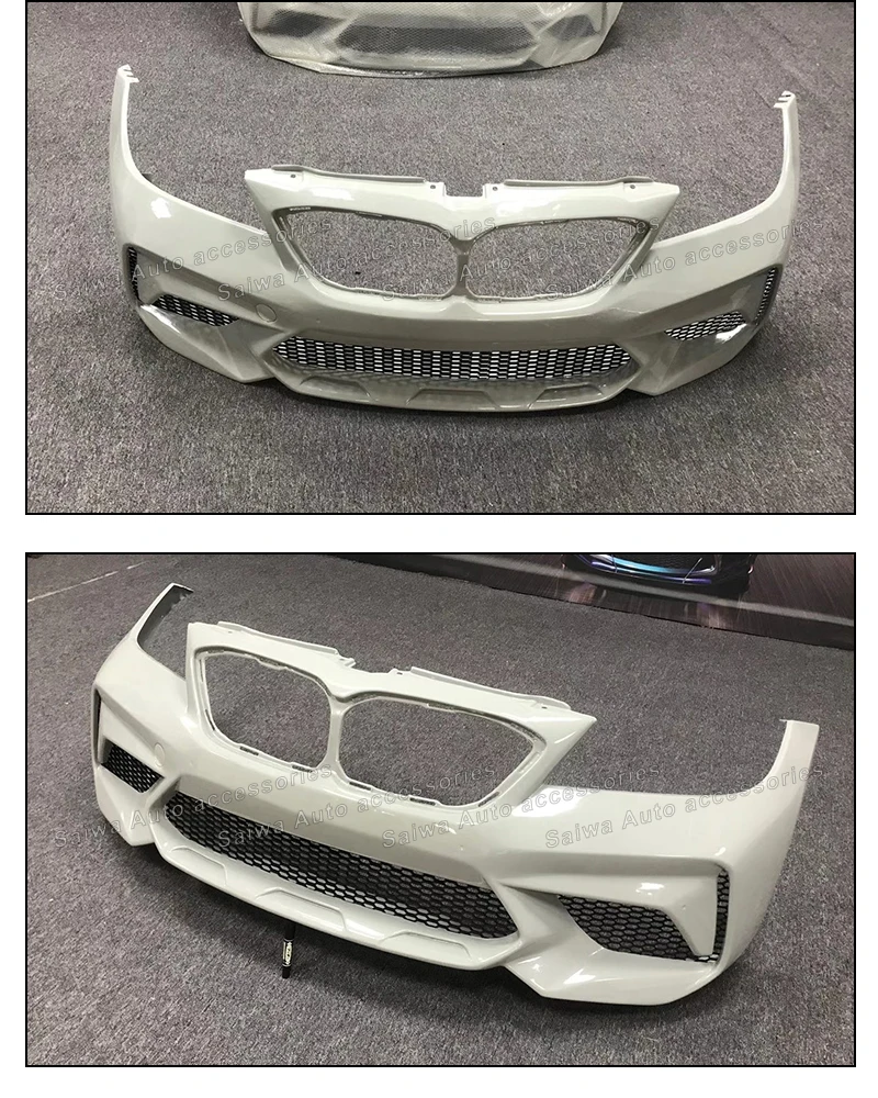 

E90 M2C Style Front Bumper Kit For BMW 3 Series E90 Upgrade Modification Front Bumper With Grille Body Kit Facelift Auto Parts